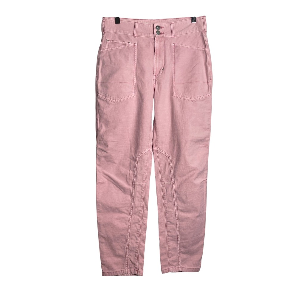 PILCRO Anthropologie Pink High Rise Utility Tapered Pants Size 27 Casual Boho